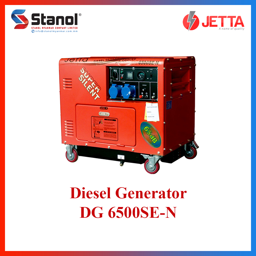 JETTA 6500 SEN Diesel Generator 5 KW Super Silent - Stanol Myanmar